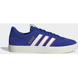 adidas - VL Court 3.0 - Schoenen - Blauw - Leren Bovenwerk - Vetersluiting