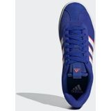 adidas - VL Court 3.0 - Schoenen - Blauw - Leren Bovenwerk - Vetersluiting