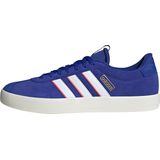 adidas - VL Court 3.0 - Schoenen - Blauw - Leren Bovenwerk - Vetersluiting