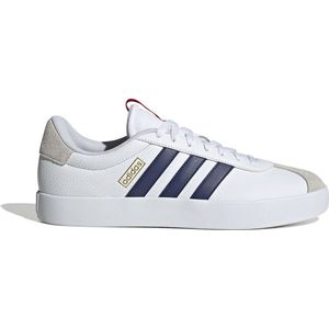 adidas Heren VL Court 3.0 Sneakers, Cloud White / Dark Blue / Better Scarlet, 44 2/3 EU
