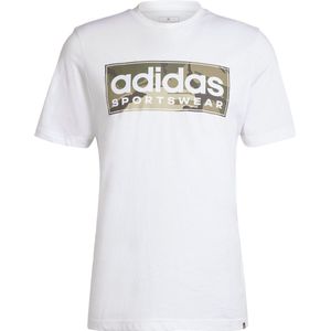 adidas Sportswear Camo Linear Graphic T-shirt - Heren - Wit