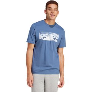 adidas Sportswear Camo Linear Graphic T-shirt - Heren - Blauw Tall