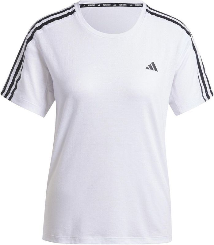 adidas - Own The Run 3 Stripes - T-shirt - Wit
