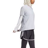 adidas own the run women s jersey met korte mouwen grijs