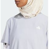 adidas own the run women s jersey met korte mouwen grijs
