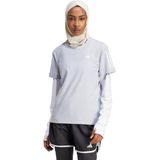 adidas own the run women s jersey met korte mouwen grijs