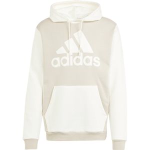adidas Heren Essentials Fleece Big Logo Hoodie, Putty Grey/Off White, S