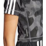 adidas Performance Own the Run 3-Stripes Allover Print T-shirt - Dames - Grijs