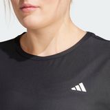 adidas - Hardloop-T-shirt - Zwart - 86% Gerecycled Polyester