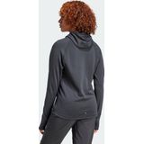 adidas - Own The Run 3-Stripes Hoodie - Hardloopshirt - Zwart/Grijs - 100% Polyester