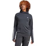 adidas - Own The Run 3-Stripes Hoodie - Hardloopshirt - Zwart/Grijs - 100% Polyester