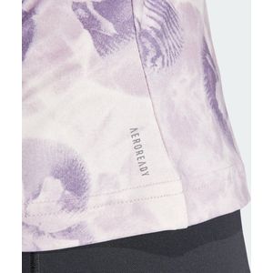 adidas Dames Train Essentials AOP Flower Tie-Dye Tank Top, Putty Mauve/Preloved Fig, L
