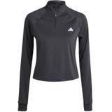 adidas Mujer Train Essentials Minimal Branding 1/4-Zip Cover Up, black, XS