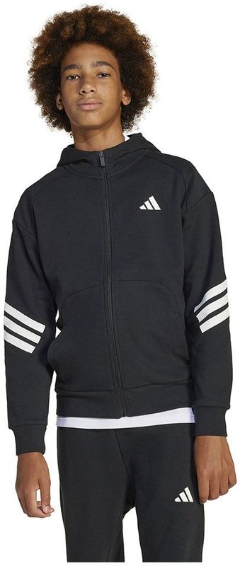 adidas - Trackjack - Zwart - Katoen/Polyester - Geribbelde Boorden