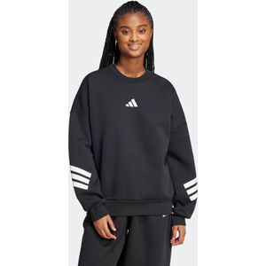 adidas - 3-Stripes Pullover - Zwart - 67% Gerecycled Polyester, 33% Katoen