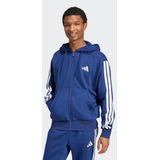 Adidas - Essentials 3 Stripes Fleece Sweatshirt - Grijs - Katoen/Polyester