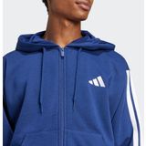 Adidas - Essentials 3 Stripes Fleece Sweatshirt - Grijs - Katoen/Polyester