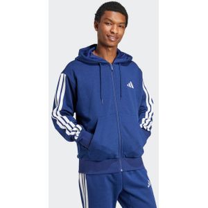 Adidas - Essentials 3 Stripes Fleece Sweatshirt - Grijs - Katoen/Polyester