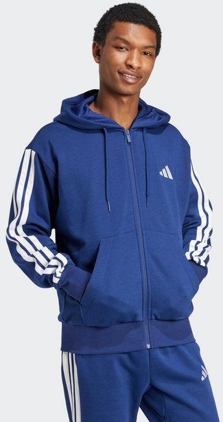 Adidas - Essentials 3 Stripes Fleece Sweatshirt - Grijs - Katoen/Polyester