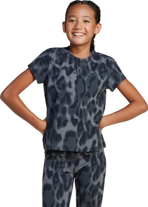 adidas Sportswear Future Icons Allover Print T-shirt Kids - Kinderen - Grijs- 164