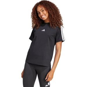 Adidas - Essentials 3 Stripes - T-shirt - Zwart - Katoen