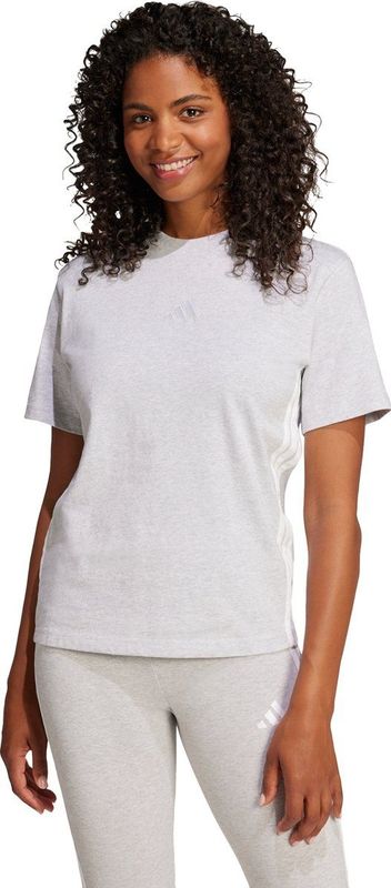 adidas Sportswear Essentials 3-Stripes Cotton T-shirt - Dames - Grijs
