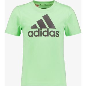 Adidas essentials big logo t-shirt in de kleur groen.