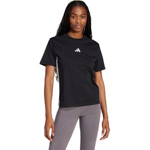 adidas - Essentials 3-Stripes - Katoenen T-shirt - Zwart - 100% Katoen