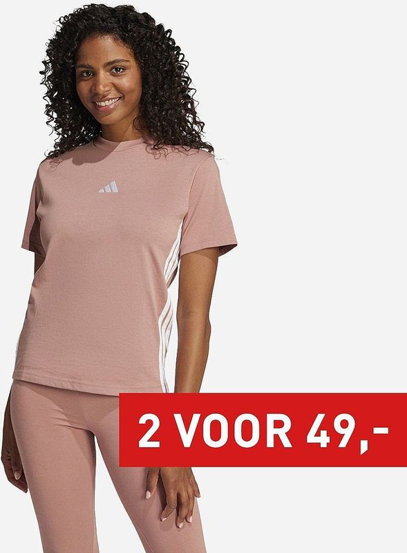 Adidas - Essentials 3-Stripes T-Shirt - Wit - Katoen