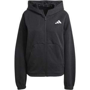 Adidas - Future Icons Sweatshirt - Zwart - Katoen - Met Rits