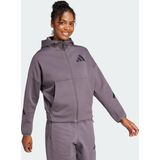 Adidas Z.n.e. Damen Kapuzenpullover - Grau - Größe: 40 - Poly Mesh - Foot Locker