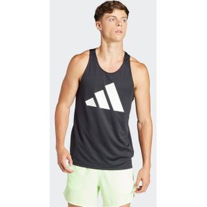 adidas - Run It - Tanktop - Zwart - Ademend Materiaal