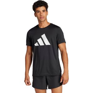 adidas Performance - Run It - T-shirt - Zwart - Polyester
