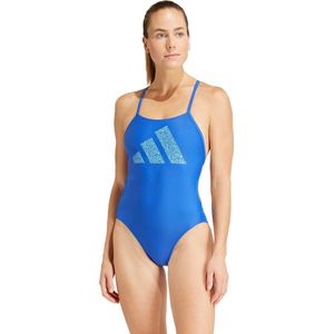 adidas - Performance 3 Bar Logo Print - Badpak - Blauw