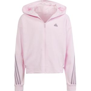 adidas Sportswear Future Icons 3-Stripes Ritshoodie - Kinderen - Roze