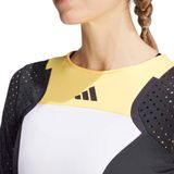 Adidas Pro T-shirt Met Lange Mouwen Wit Zwart S Vrouw