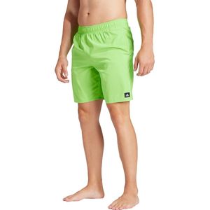 adidas Heren Solid CLX Classic-Length Swim Shorts - Lucid Lime/White