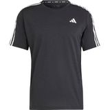 adidas - Own The Run 3-Stripes - T-shirt - Zwart - AEROREADY-technologie, Gerecycled Polyester