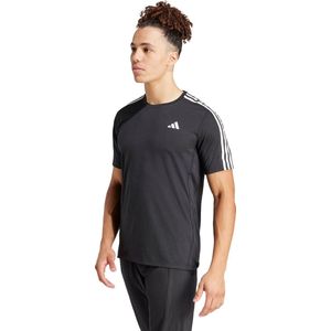 adidas Performance Own the Run 3-Stripes T-shirt - Heren - Zwart
