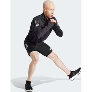 adidas - Own The Run Half Zip Shirt - Thermoshirt - Zwart - AEROREADY