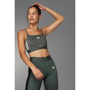 adidas Performance level 2 sportbh grijs/groen/wit