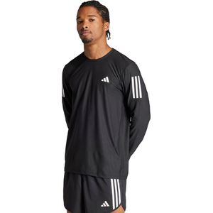 adidas - Own the Run - Sportshirt - Zwart - Gerecycledmateriaal