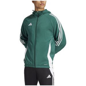 adidas - Tiro 24 Windbreaker - Donkergroen - Polyester - Met Capuchon