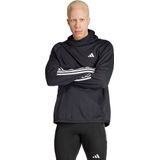 adidas - Own The Run 3-Stripes Hoodie - Zwart - Stretchy Stof