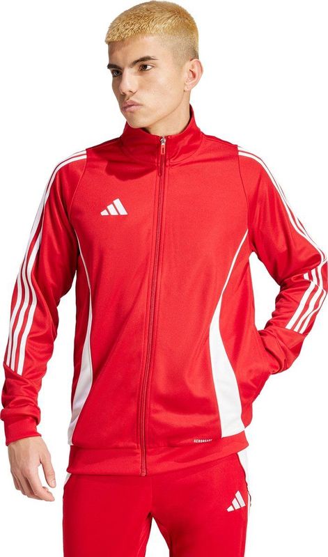 adidas - Tiro 24 - Trainingsjack - Rood Wit - 100% Gerecycled Polyester