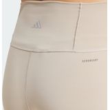 adidas Performance All Me Legging - Dames - Beige - Adisoft - Hoge Taille - Gerecycled Materiaal