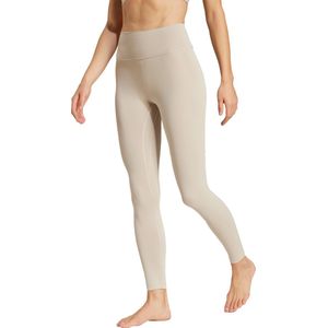 adidas Performance All Me Legging - Dames - Beige - Adisoft - Hoge Taille - Gerecycled Materiaal