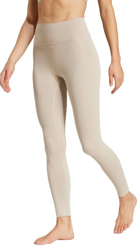 adidas Performance All Me Legging - Dames - Beige - Adisoft - Hoge Taille - Gerecycled Materiaal