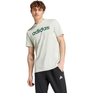 adidas Sportswear Essentials Single Jersey Linear Geborduurd Logo T-shirt - Heren - Groen