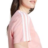 adidas Sportswear Kurzarmshirt LOUNGEWEAR Slim 3-Streifen Damen T-Shirt - Pink Spark/White